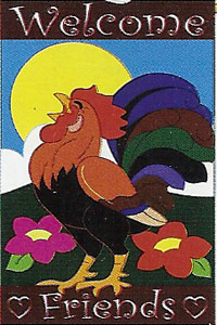 Welcome Friends Applique Flag 28x44
