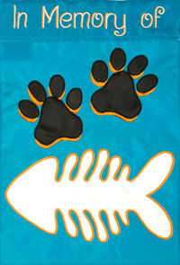 In Memory of Cat Cemetary Garden Flag 12x18