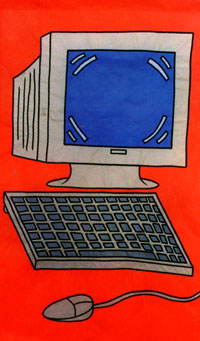 Computer Applique Flag 28x48