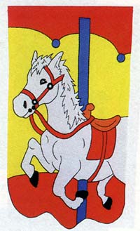 Carousel Horse Flag 28x48