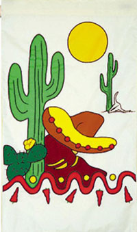 Cactus Pepper Flag 28x48