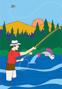 Fly Fishing flag 28x48